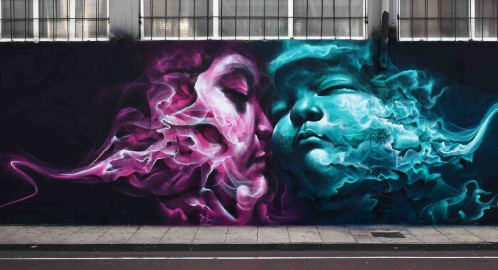 Fresque mural graffiti